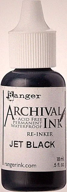 Archival Pad Reinker .5Oz, Jet Black