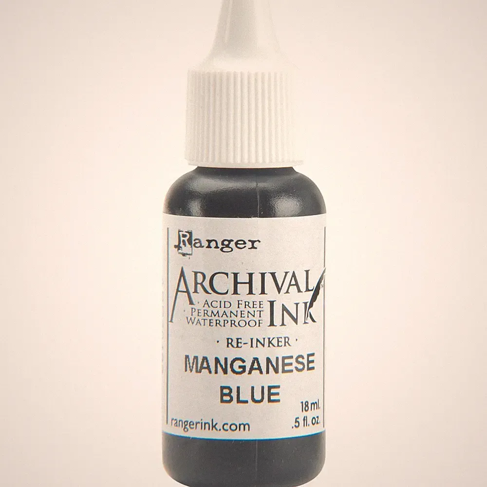 Archival Pad Reinker Manganese Blue 0.5oz Stamping Supplies Ink Refill