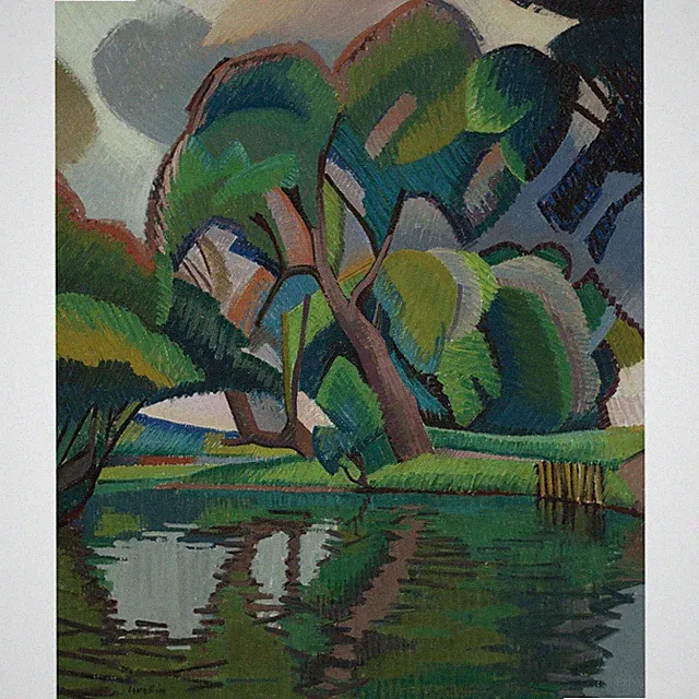 Auguste Herbin : Landscape at Creteil : 1909 : Archival Quality Art Print