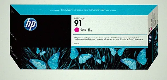 GENUINE HP 91 Magenta DesignJet Pigment Ink Cartridge - 775 ml (C9468A) -Expired