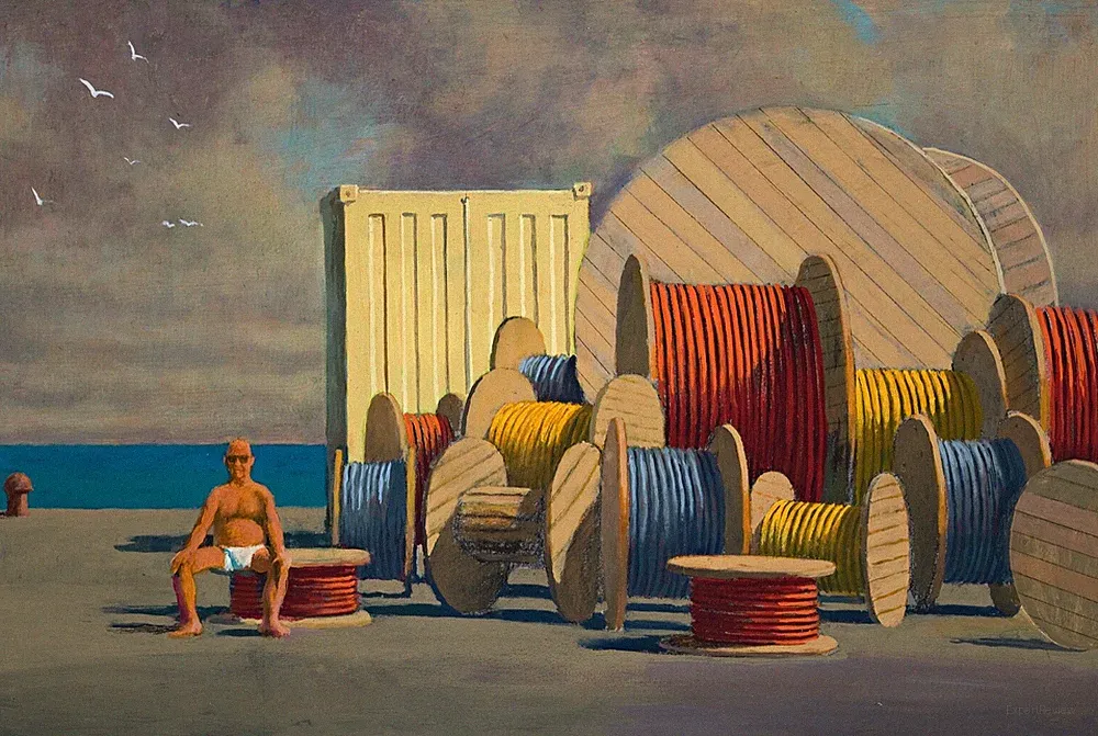 Jeffrey Smart : On the Wharf, Livorino : Archival Quality Art Print