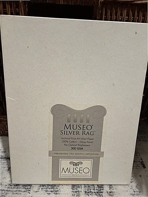 MUSEO SILVER RAG 100% Cotton Gloss Archival Fine Art Paper 8.5 X 11 20 Sheets