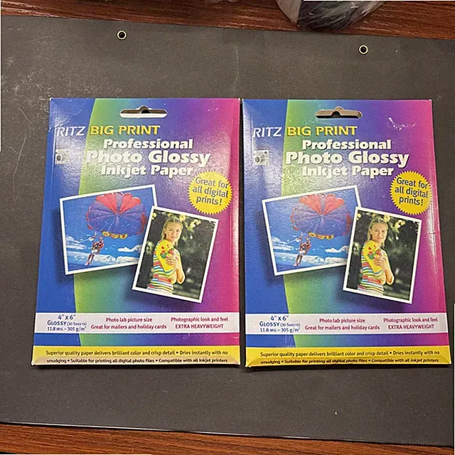 Ritz Big Print Archival Photo Glossy Inkjet Paper 4x6 Glossy (30 Sheets) 2 Pack